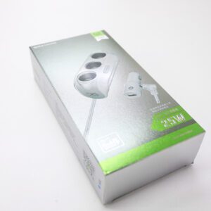 Single USB Port & 3 Socket Cigarette Lighter Car Charger Splitter, White